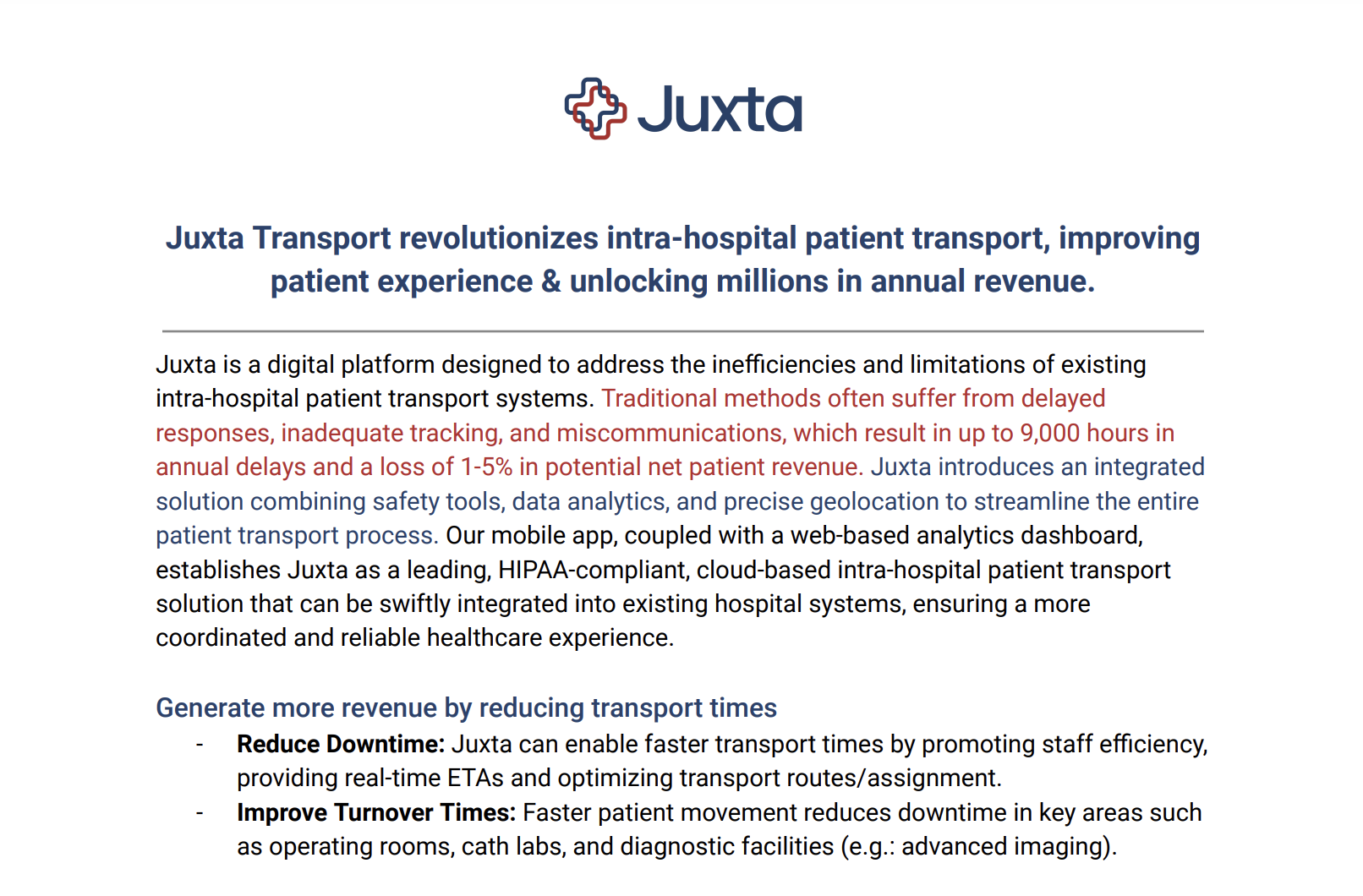 Preview of Juxta Transport Whitepaper